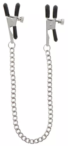 Verstellbare Nippelklemmen mit Kette Clamps Taboom Versilbert – 1/6