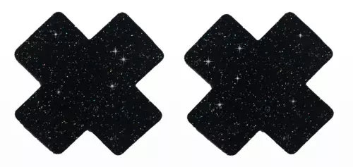 Haftbare Brustwarzenpasties X Cover Taboom Schwarz – 1/3