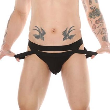 Mario Black Jockstrap