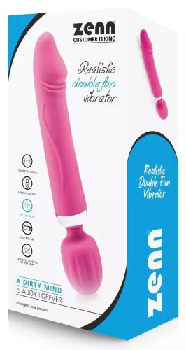 Vibrator Wand Double Fun 17.5 x 4.5cm Roze – 2/8