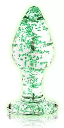 Phosphoresziercender Glasplugs BUTT GLOW M 7 x 3,2cm – 2/7