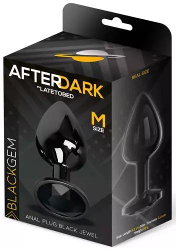 Schmuck Plug AfterDark M 7 x 3.3cm Schwarz – 2/4