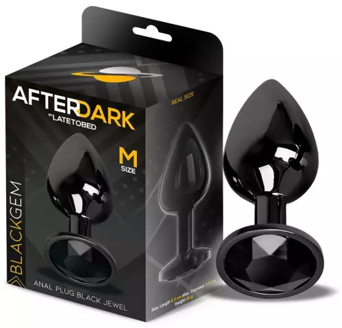 Schmuck Plug AfterDark M 7 x 3.3cm Schwarz – 4/4