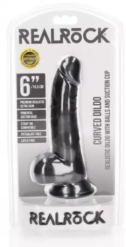 Dildo Balls Curved RealRock 12,5 x 3,6cm Schwarz – 2/7