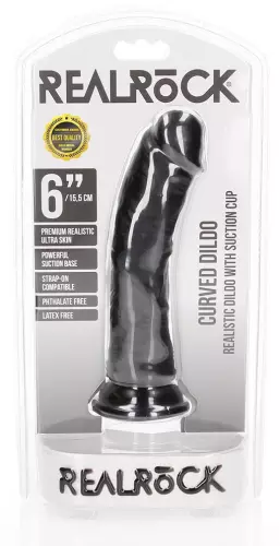 Dildo Little Curved RealRock 15,5 x 3,7cm Schwarz – 2/6