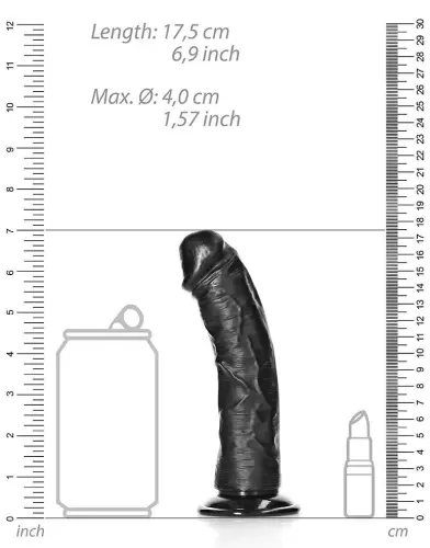 Dildo Little Curved RealRock 15,5 x 3,7cm Schwarz – 6/6