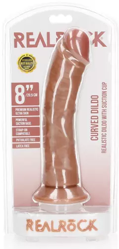 Realistischer Dildo Saugnapf Curved RealRock 20 x 4,6cm Latinos – 2/6