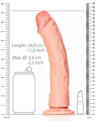 Realistischer Dildo Mega Curved RealRock 25 x 5,6cm – 6/6
