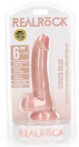 Realistischer Dildo BALLS CURVED RealRock 12,5 x 3,6cm – 2/6