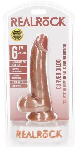 Realistischer Dildo Balls Curved RealRock 12,5 x 3,6cm Latinos – 2/6