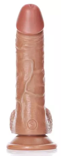 Realistischer Dildo Balls Curved RealRock 12,5 x 3,6cm Latinos – 3/6