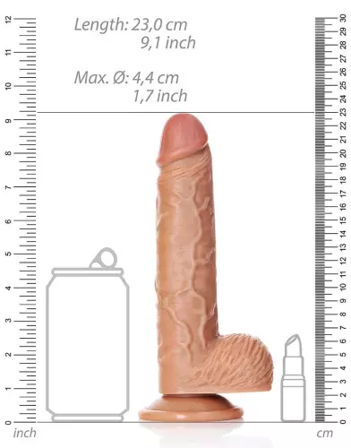 Realistischer Dildo Envy Straight RealRock 17 x 4,4cm Latino – 6/6