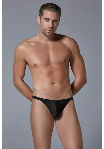String Spitze Leopard Allure Schwarz – 3/4