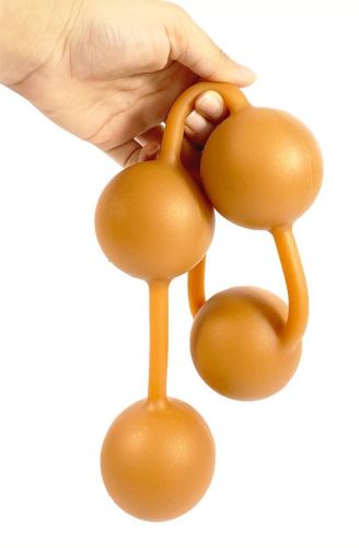 Silicone Anal Beads Ass Orange 50 x 5.5cm