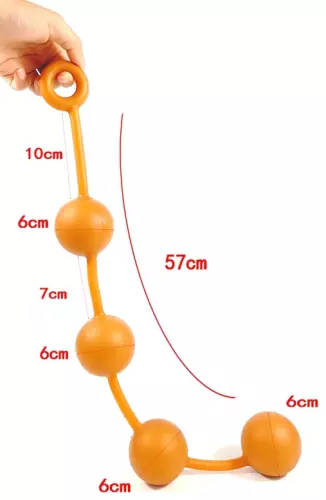 Analkugeln aus Silikon Ass Orange 50 x 5.5cm – 5/7