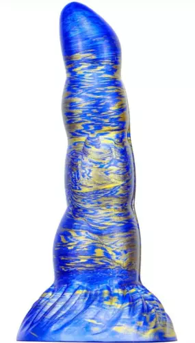 Fantasy-Dildo Scopio 17 x 5cm Blau-Gold – 1/2