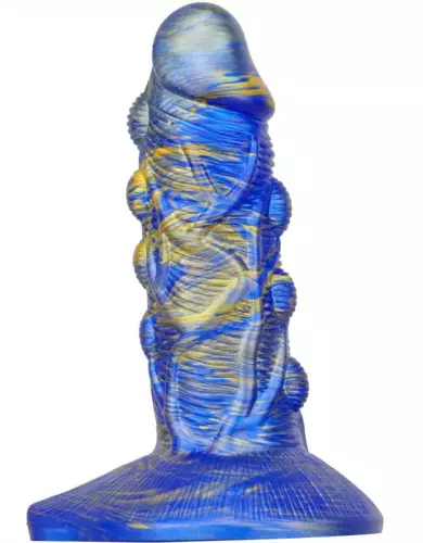 Dildo Fantasy Bulstrix 15 x 5.5cm Blau-Gold – 1/3