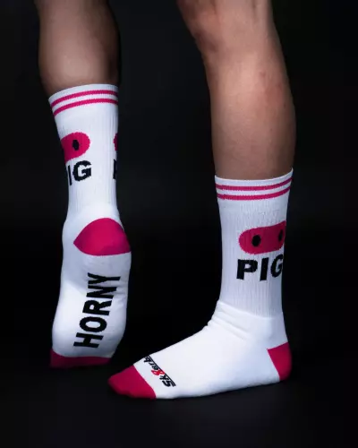 Weiße Socken HORNY PIG Sk8erboy – 2/11