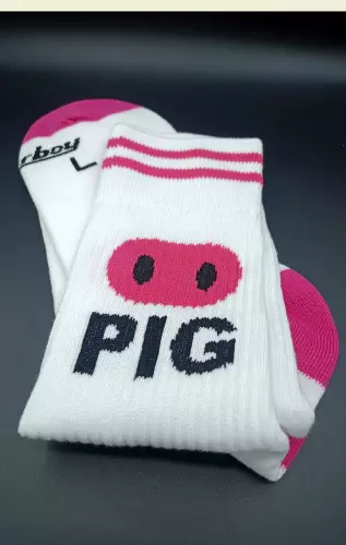 Weiße Socken HORNY PIG Sk8erboy – 7/11