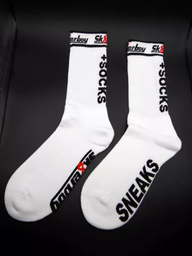 Weiße Socken SNEAKS SOCKS Sk8erboy – 13/14