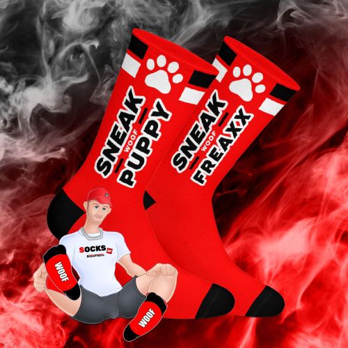 Socken WOOF PUPPY Rot
