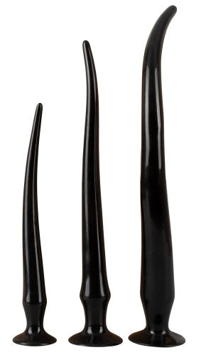 Set 3 lange Plugs Flex Plug Schwarz