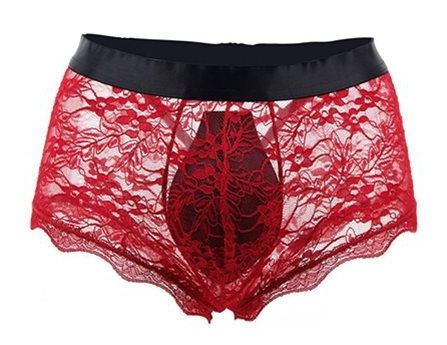 Boxer offen Spitze Lacien Rot