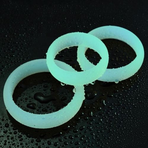 3er Set phosphoreszierende Cockrings Lumiring