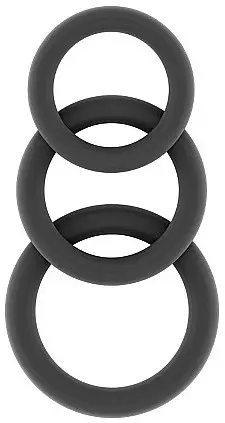 Set 3 Cockrings Silikon Sono n25 Grau – 1/9