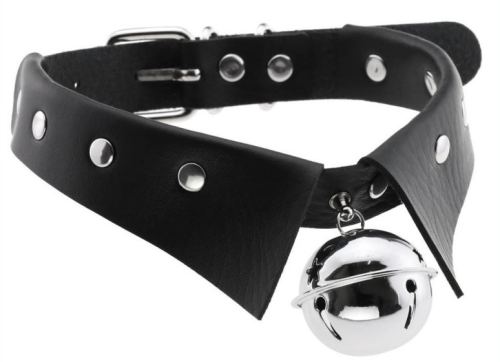 Choker Necklace with Bell Jing Black
