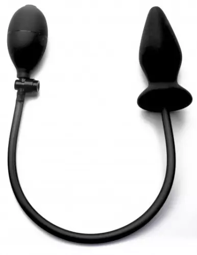 Aufblasbarer Plug Ouch aus schwarzem Silikon – 3/7