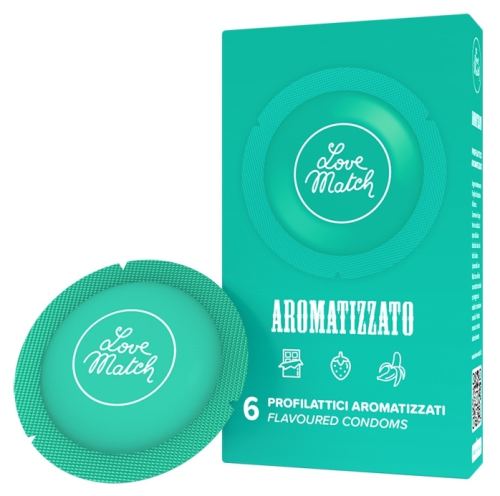 Aromatizzato Flavoured Condoms 53mm x6