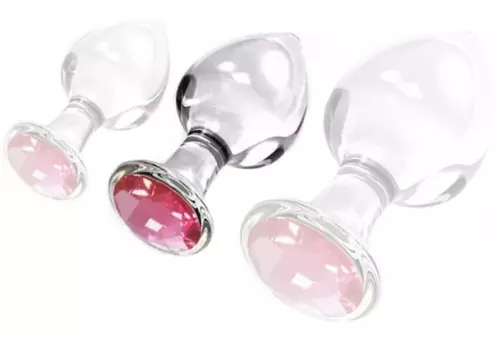 Schmuck-Plug aus Glas Diamond Glassy M 7,5 x 3,4cm – 1/3