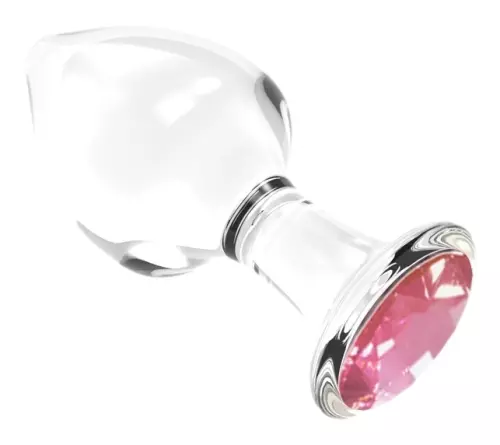 Schmuck-Plug aus Glas Diamond Glassy L 8,5 x 4cm – 3/3