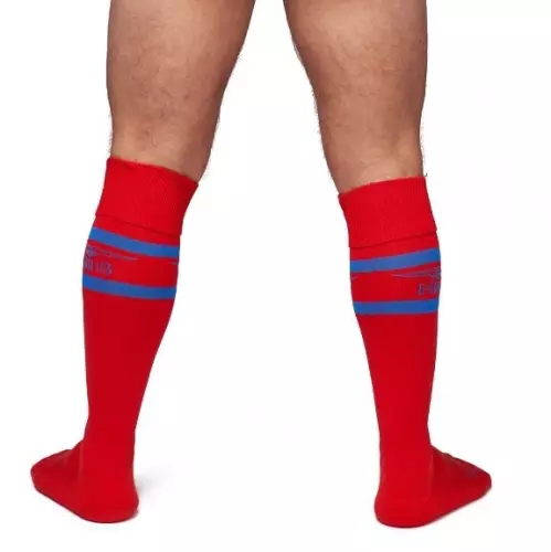 Lange Urban Football Socken Rot-Blau – 2/4