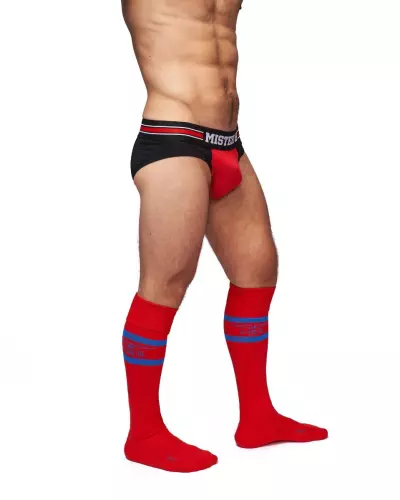Lange Urban Football Socken Rot-Blau – 3/4