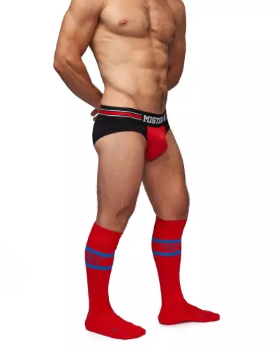 Lange Urban Football Socken Rot-Blau – 4/4