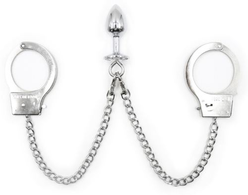 Metal Plug Handcuffs 6 x 2.7cm