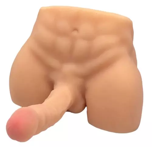 Billen Masturbator met Gescharnierde Penis DANDY STRONG Penis van 18cm – 2/2