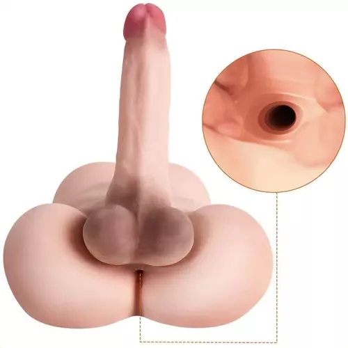 Billen Masturbator met Gescharnierde Penis Joli Dandy Penis van 18cm – 2/3