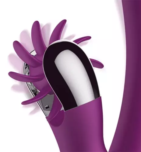 Vibrator Kaninchen Rotierend Doppel 10 x 3.5cm Violett – 4/6