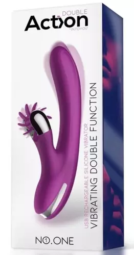 Vibrator Rabbit Vibrating Double 10 x 3.5cm Violet – 2/6