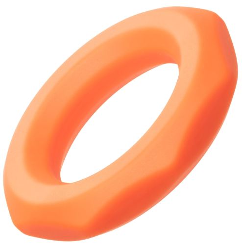 Silicone Cockring Sexagon Alpha 37mm Orange