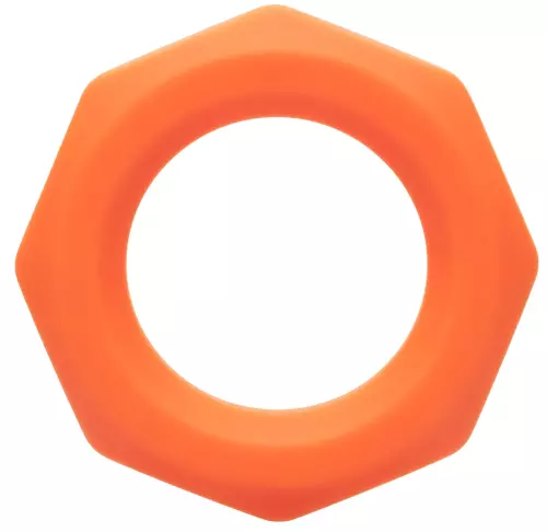 Silicone Cockring Sexagon Alpha 37mm Orange – 3/8