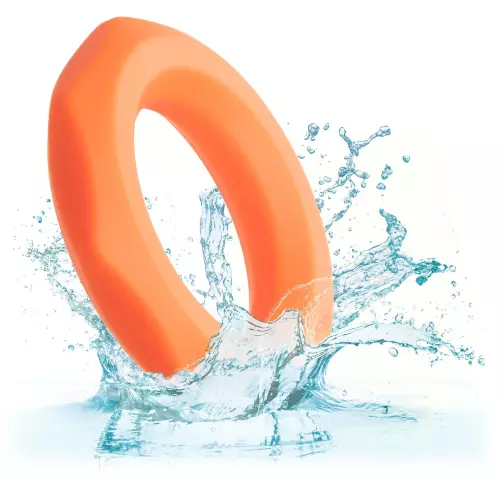 Silicone Cockring Sexagon Alpha 37mm Orange – 6/8