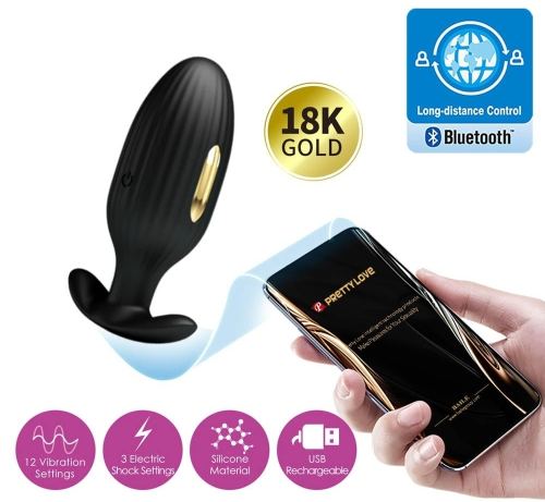 Connected Vibrating Plug Electro Jefferson Pretty Love 8 x 3.3cm
