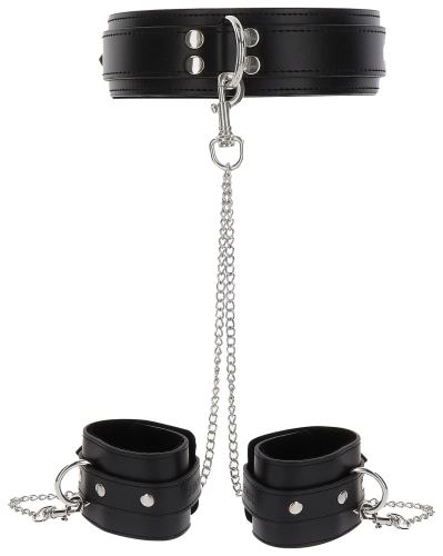 Collar and Wrist Cuffs Heavy Taboom Black