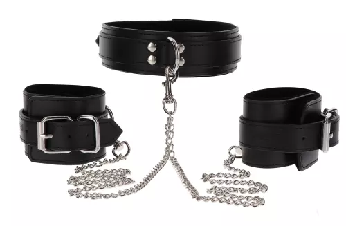 Halsband und Handgelenkmanschetten Heavy Taboom Schwarz – 3/6