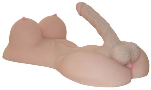 LadyBoy Bust Masturbator Penis and Breasts