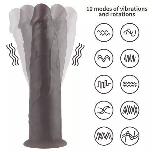 Vibrator Dildo rotierend Rotacock 22 x 5cm Braun – 2/11